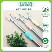 Cây Phơi Quần Áo Bằng Inox, Gậy Phơi Đồ Trên Cao Gấp Gọn Thông Minh Tiện Lợi