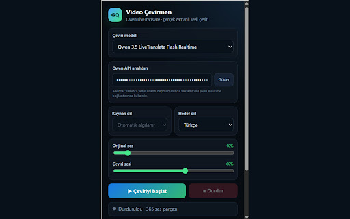 Video Çevirmen - Gemini & Qwen Live screenshot 1