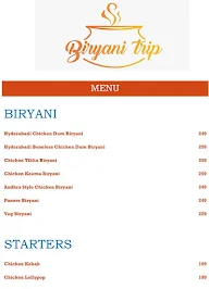 Biryani Trip menu 1