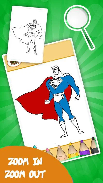   Super Hero Coloring Books- 스크린샷 