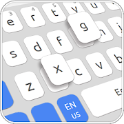 Simple White Blue Keyboard 10001002 Icon