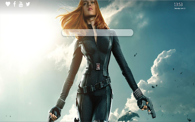 Black Widow Wallpaper Google Chrome Theme