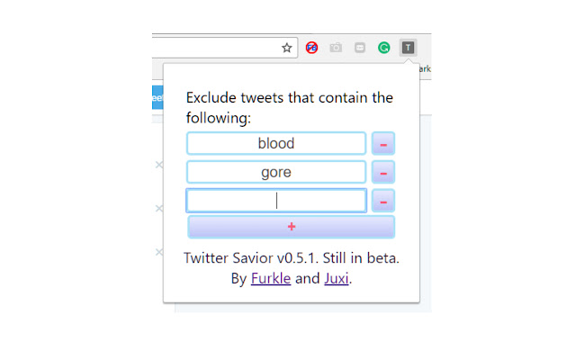 Twitter Savior chrome extension