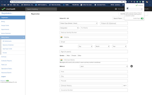 National Identity Parser - LiveHealth chrome extension