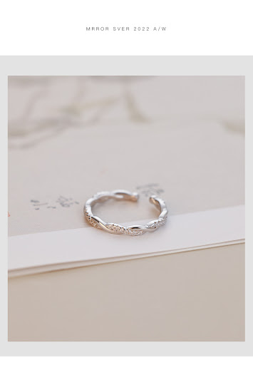 Title 7, Twist Ring Fashion 925 Silver High-grade Light ...