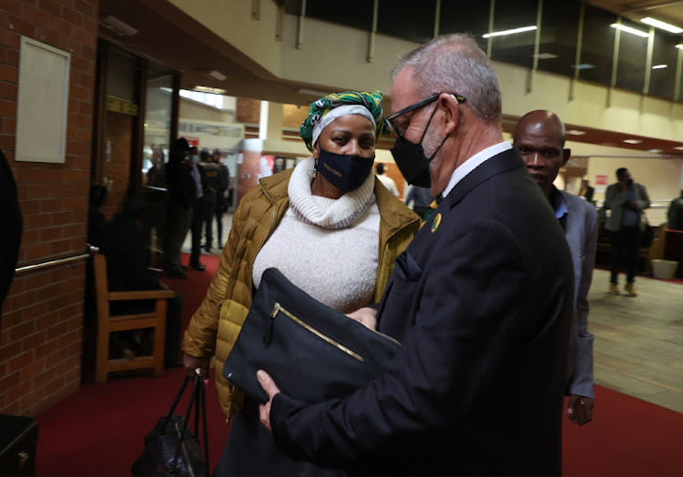 Dudu Myeni and Carl Niehaus in the Pietermaritzburg high court.