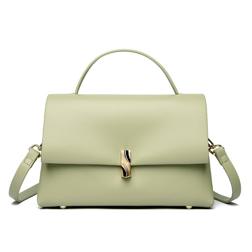 Title 3, Ladies Premium Gold Bar Lock Tote Bag. A stylis...