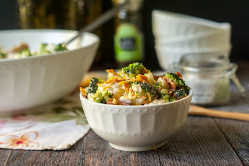 Keto Loaded Broccoli Cauliflower Salad