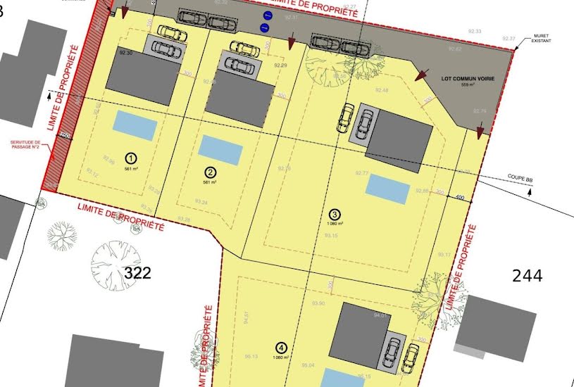  Vente Terrain à bâtir - 586m² à Saint-Jean-le-Vieux (01640) 