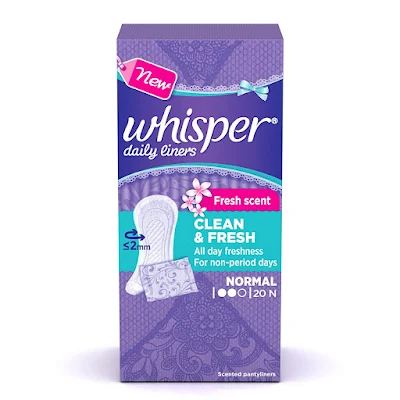 Whisper Clean And Fresh Daily Liners - 20 pcs