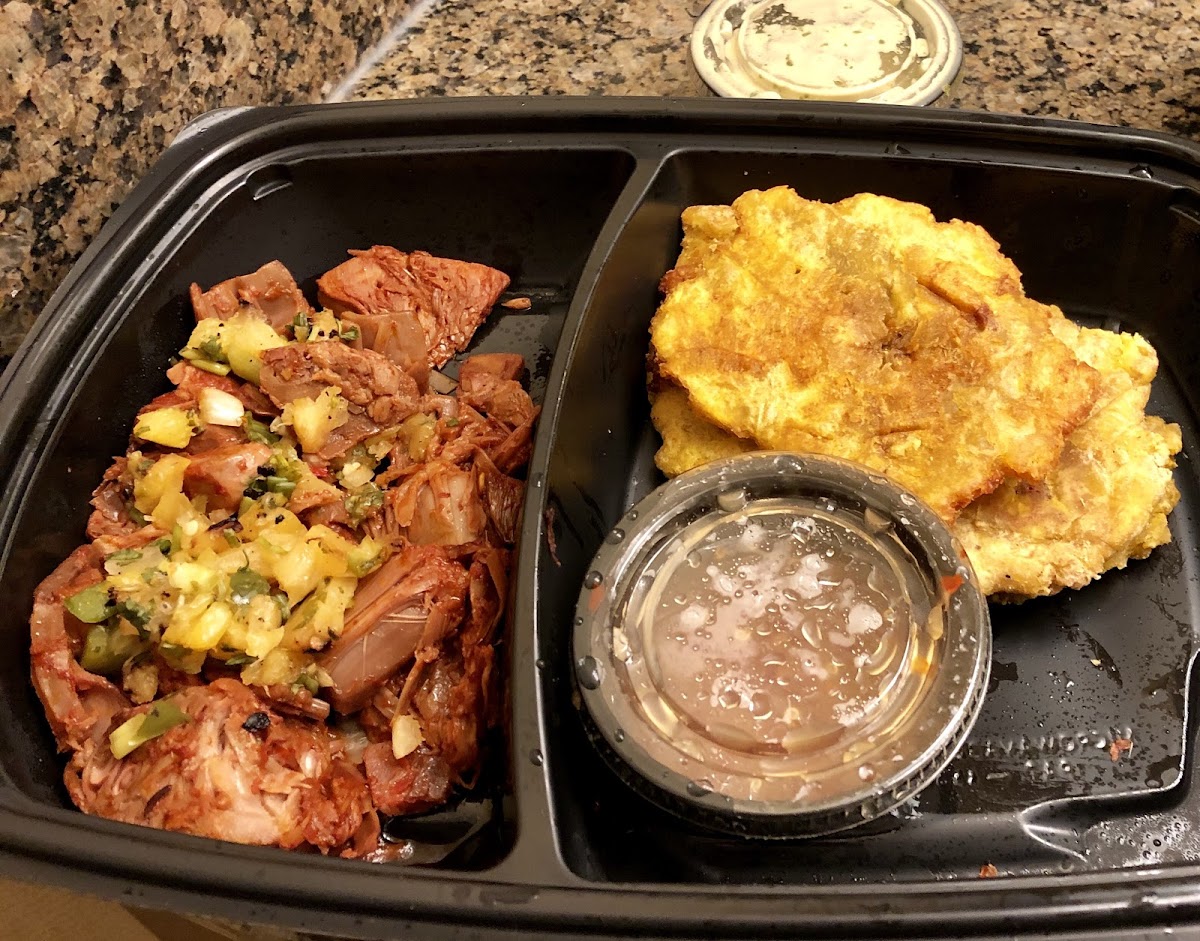 Tostones with jackfruit