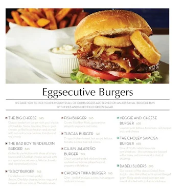 Eggspectation - Jaypee Vasant Continental menu 