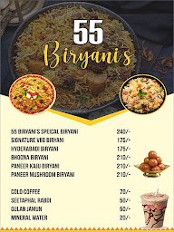 55 Biryanis menu 1