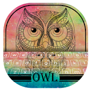 Pastel Galaxy Owl keyboard Theme  Icon