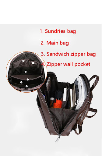 Title 5, Multifunctional fashion oil wax leather backpac...