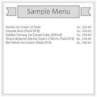 Vadilal Ice Creams menu 1