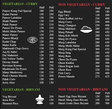 Kung Fud menu 