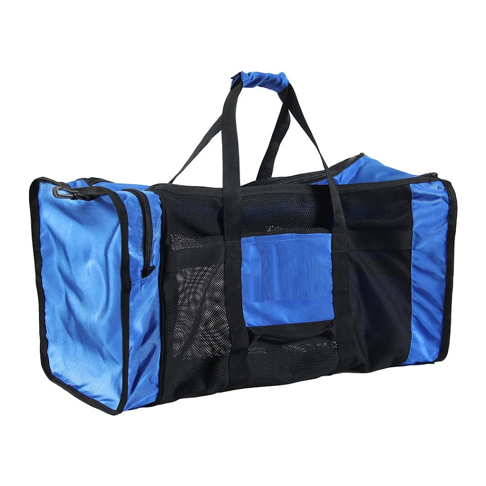 Bolsa de malha dobrável para equipamentos de mergulho. Grande e resistente, ideal para transportar e secar seu equipamento de mergulho.