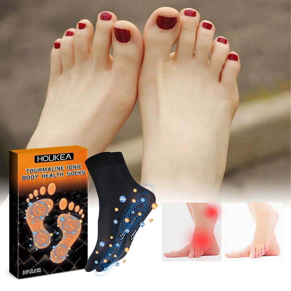 Coldproof Windproof Warm Foot Ion Massage Socks. Keep your feet warm, protected from the wind and cold, and enjoy a soot