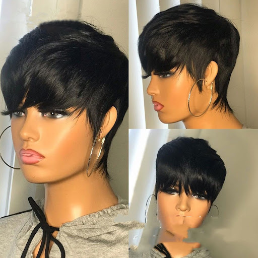 Title 4, Womens Black Short Straight Hair Pixie Cut Wig...