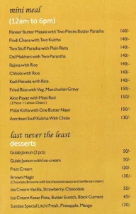 Jaipur Spice, Janpath menu 6