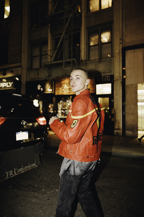 Damon Dominique on his way to his book signing at the Strand bookstore in New York.