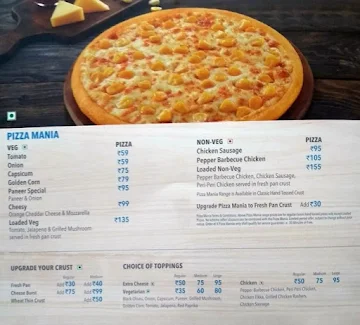 Domino's Pizza menu 