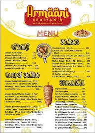 Armaani Biryani menu 3