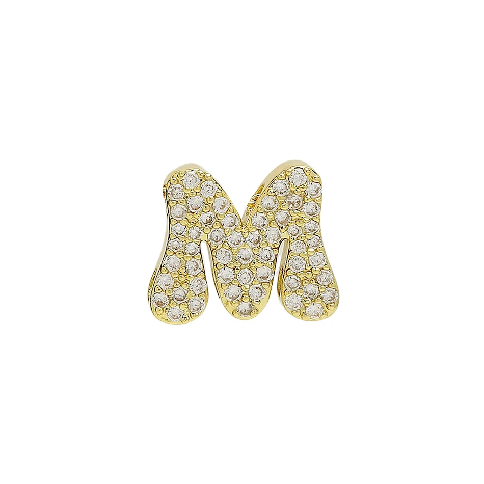 18K Messing Micro-inlay DIY Naam 26 Hangers Maak Unieke Sieraden met Duurzame en Schitterende Initialen voor Jezelf