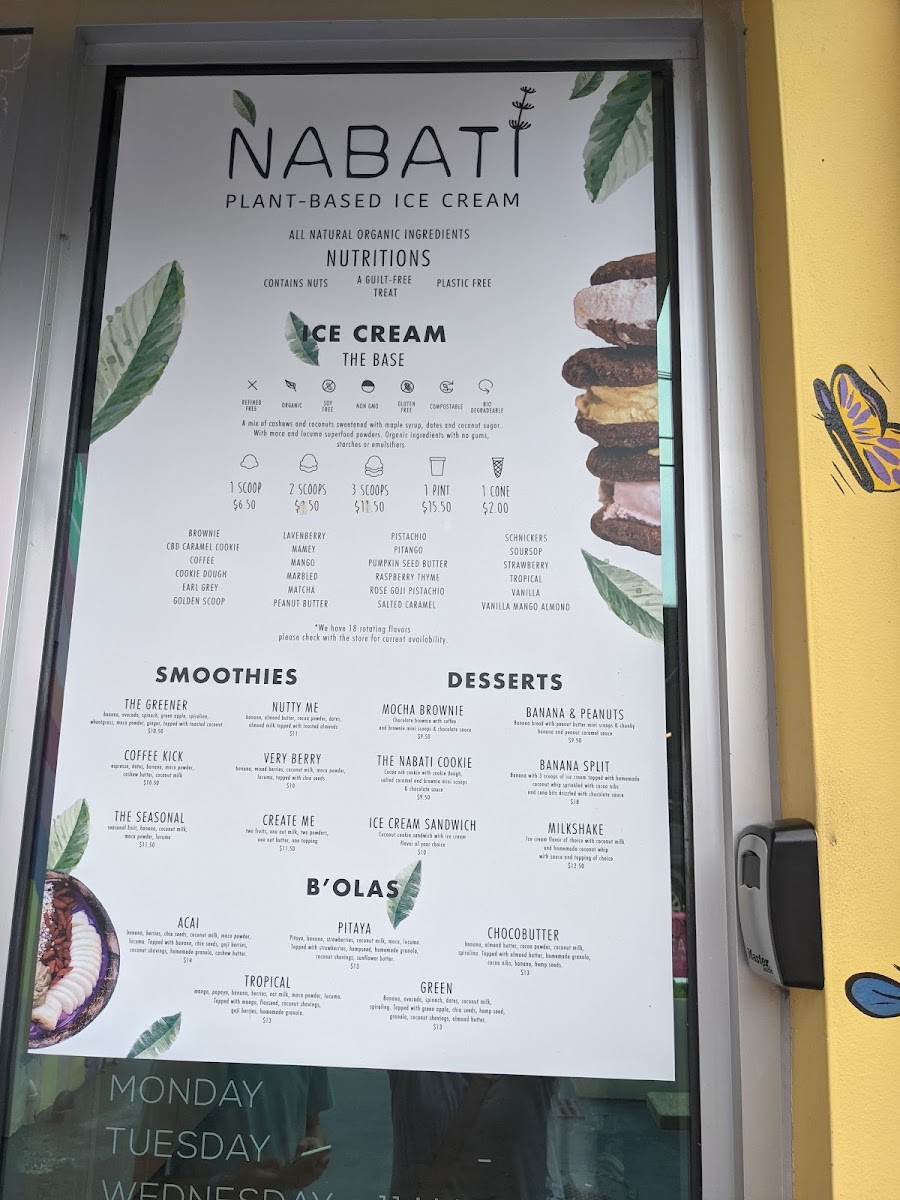 Nabati gluten-free menu