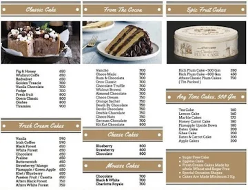 Afters Bake House menu 