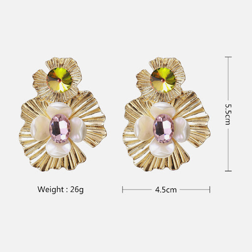 Title 1, Diamond Palace Retro Alloy Imitation Pearl Flow...