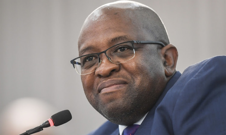 Justice Mbuyiseli Madlanga at the interviews for South Africa's next Chief Justice at Park Hotel on February 01, 2022 in Sandton, South Africa.