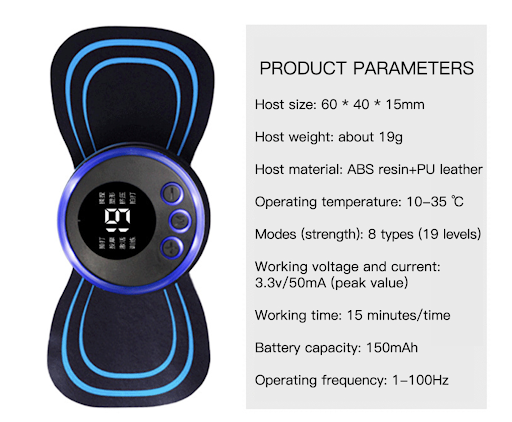 Title 1, Mini Massage Pad Smart LCD Display Electrothera...