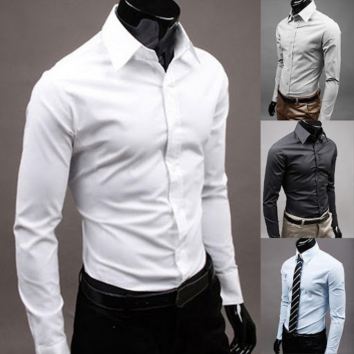 Title 7, Mens Business Shirt Fashion Candy Color Casual...