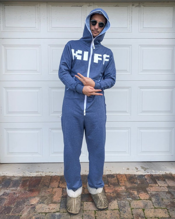 The Kiffness models a KIFF Inye Onesie, from R1,350, from aFREAKa Clothing.