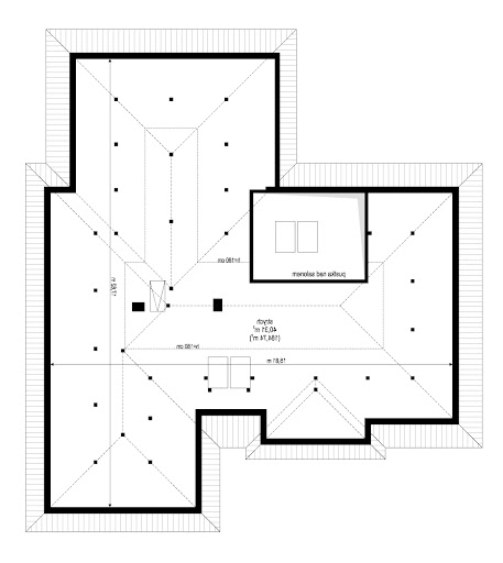 Willa Parterowa 3 wariant B - Rzut strychu