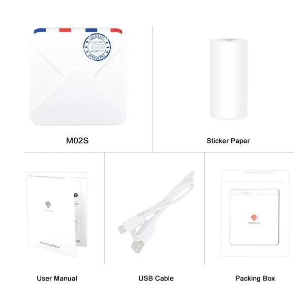 Mini Imprimante Thermique Portable Bluetooth de Poche. Idéale pour Imprimer Photos, Notes et Étiquettes. Compacte et Facile à Utiliser Partout.