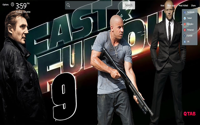 FAST & FURIOUS 9 Wallpapers New Tab