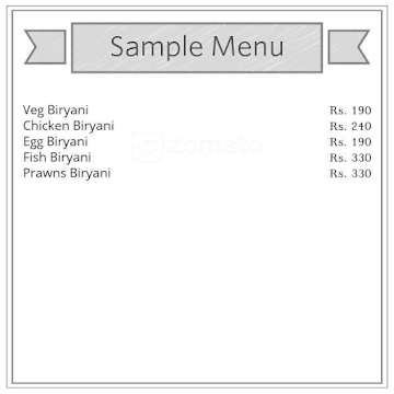 Arondecurry's Biryaniwala menu 