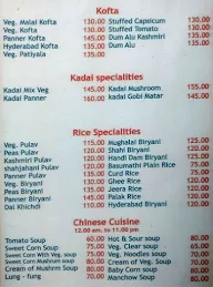 Sri Krishna Sagar menu 3