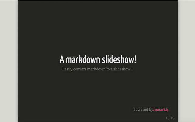 Markdown Slides