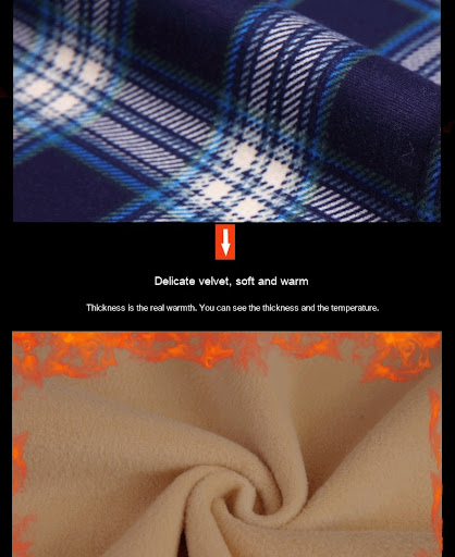 Title 6, Mens Thermal Thickened Fleece Plaid Shirt, war...