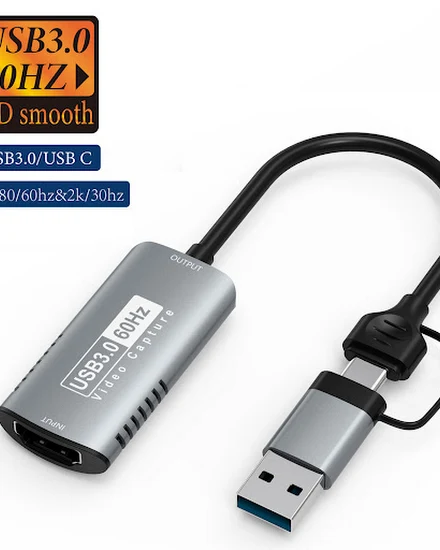 1080P@30Hz/60Hz Recording 4K HD Source to USB/Type-C 2in1... - 3