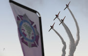 The Flying Lions Harvards  show their skill at the air show. There was plenty formation of flying and aerobatics during the Stellenbosch airshow outside Cape Town. 