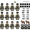 Minifigures Combo 12 Lính Lắp Ráp Quân Đội Cảnh Sát Swat Có Giáp Trang Bị Và Chó Nghiệp Vụ M8011