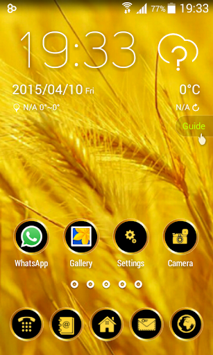 Gold Shine Theme GO Launcher