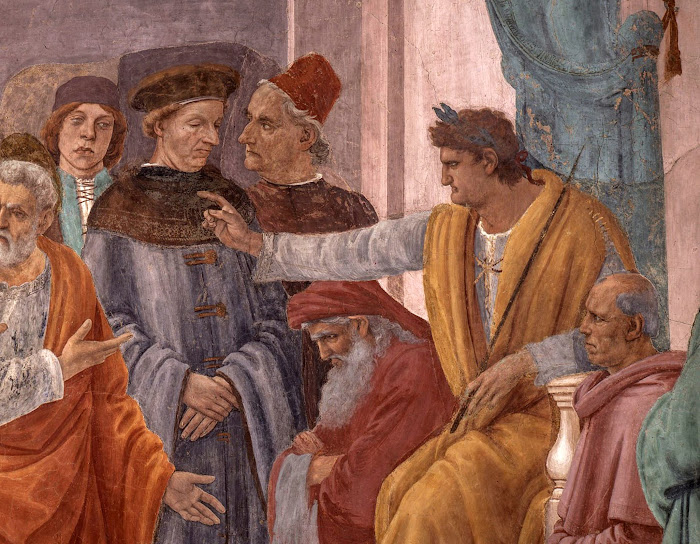 Filippino Lippi, Disputa di Simon Mago (particolare), 1481-82, Cappella Brancacci, Santa Maria del Carmine, Firenze