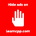 Hide ads on learncpp.com