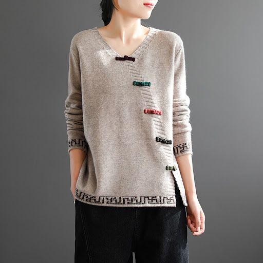 Title 4, Ladies Literary Retro Celebrity Casual Loose Kn...
